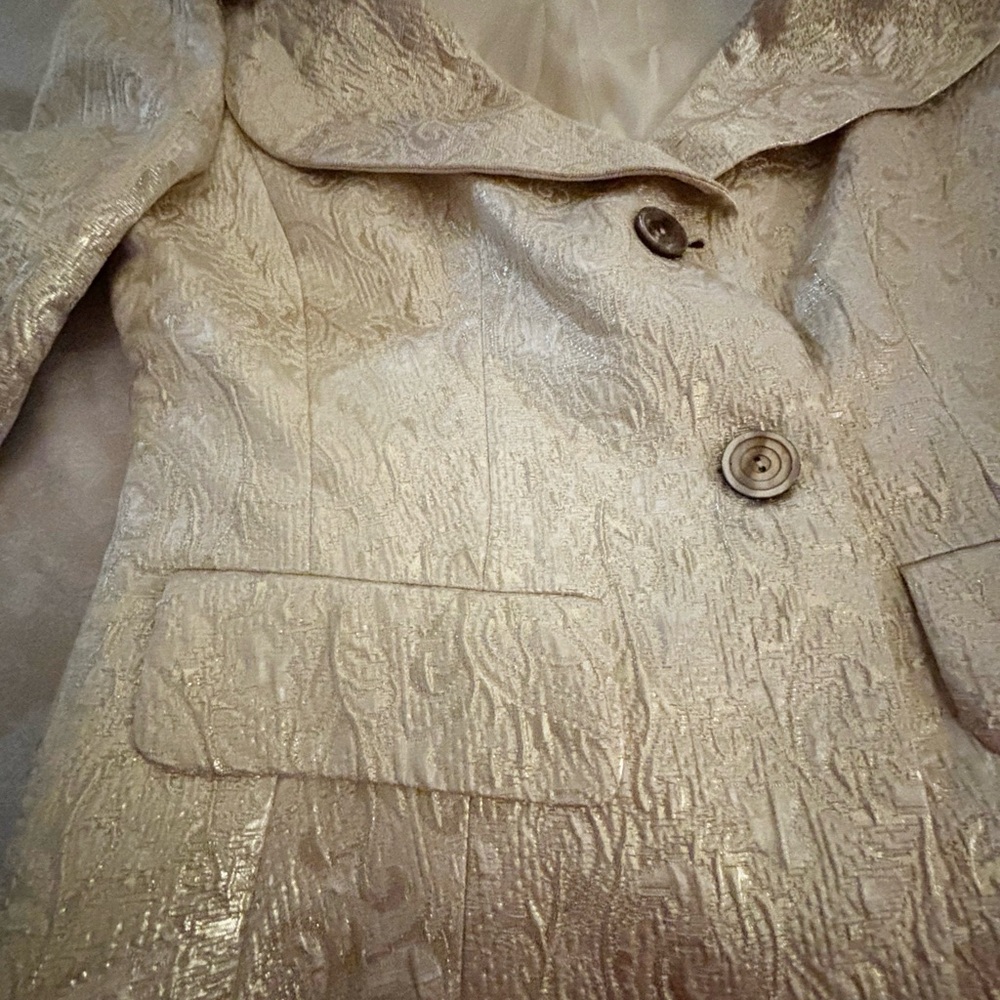 Jones New York Gold Brocade Blazer